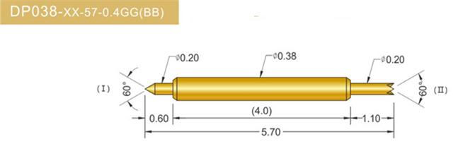 038双头探针、双向探针探针、BGA双头探针、双向弹簧探针、双头探针图片