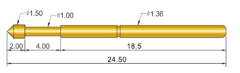 P160测试探针尺寸、华荣华P160弹簧探针厂家 P160测试探针尺寸、华荣华P160弹簧探针厂家
