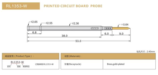 RL1353-W ,探针套管,华荣华探针套管厂家 RL1353-W ,探针套管,华荣华探针套管厂家